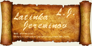 Latinka Jereminov vizit kartica